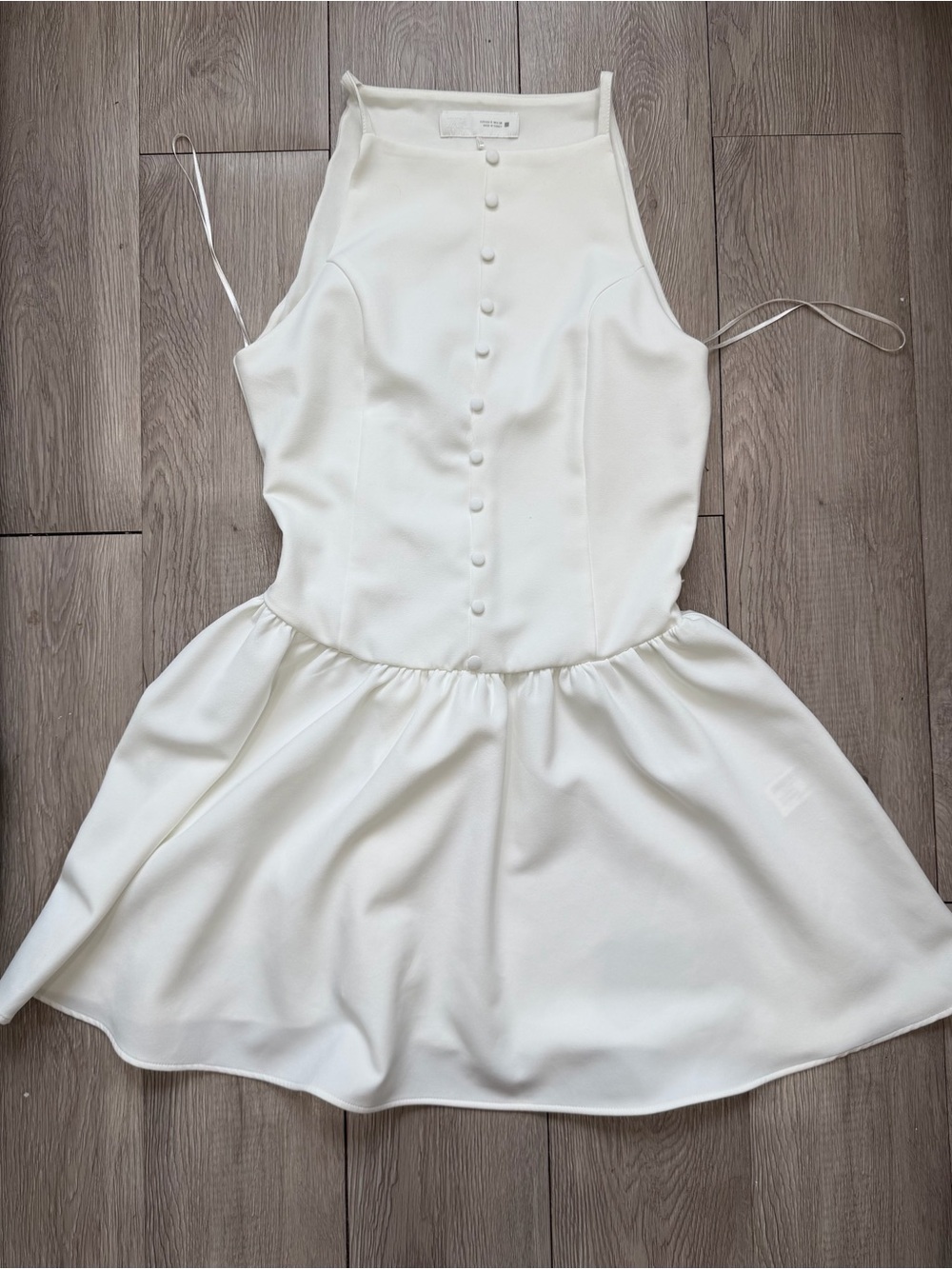 Zara short summer white ivory dress S - Picture 2 of 5
